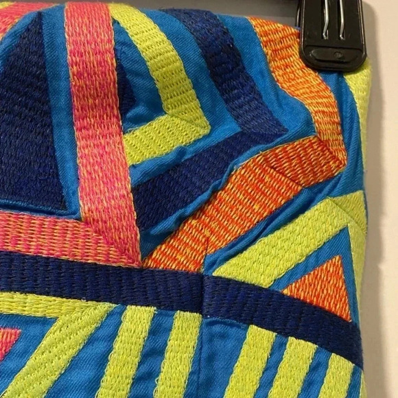 Mara Hoffman Blue Strapless Boho Embroidered Dress Women’s Size 0 Tie Back - Picture 5 of 8